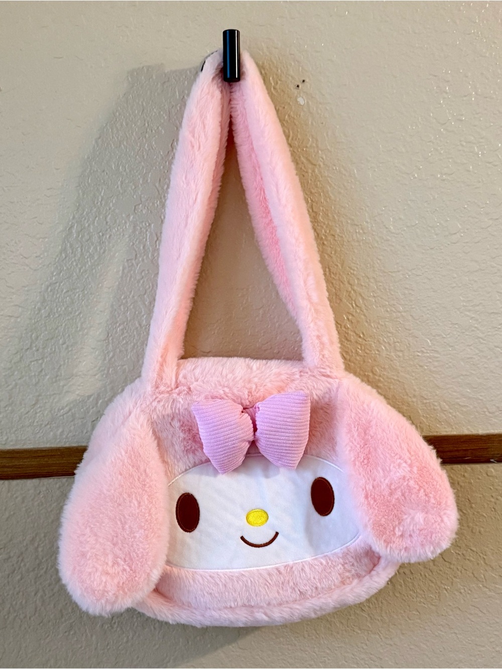 Sanrio My Melody Pink Plush Shoulder Bag